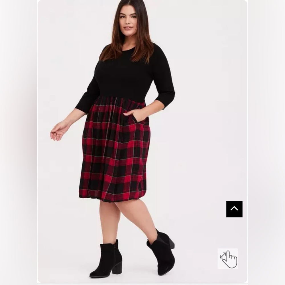 Torrid Mini Challis To Knit Dress size 0 GUC! - Picture 2 of 10